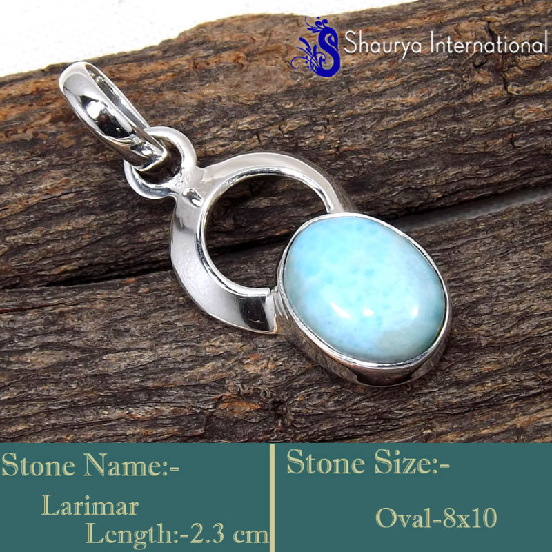 Larimar Cab E - SD636-Stunning Wholesale Handmade Designer Pendants 925 Sterling Larimar Cab E - SD636-Stunning Wholesale Handmade Designer Pendants 925 Sterling