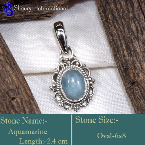 Aquamarine B - SD632-Exclusive Valentine's Special Handmade Designer Pendants 9 Aquamarine B - SD632-Exclusive Valentine's Special Handmade Designer Pendants 9