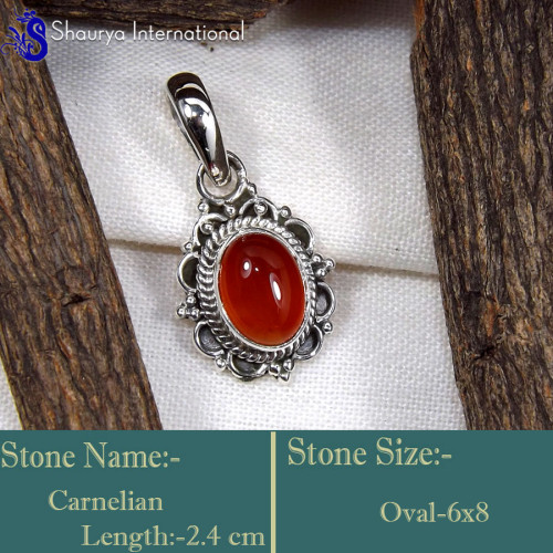 Carnelian Cab C - SD632-Exclusive Valentine's Special Handmade Designer Pendants 9