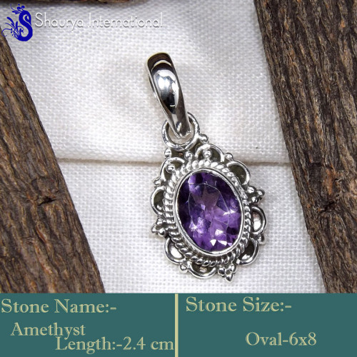 Amethyst Cut D - SD631-925 Sterling Silver Glamorous Cut Gemstones Designer Penda