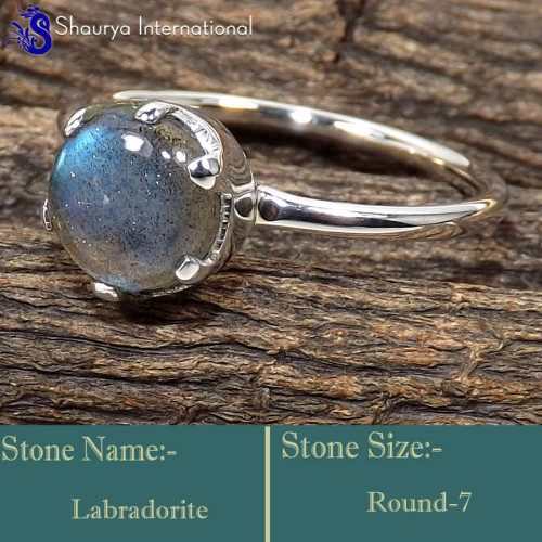 Labradorite Cab A - RBS872-Exclusive Gemstones Handmade Designer Baby Rings 925 Ster Labradorite Cab A - RBS872-Exclusive Gemstones Handmade Designer Baby Rings 925 Ster