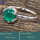 Green Onyx Cab B - RBS872-Exclusive Gemstones Handmade Designer Baby Rings 925 Ster