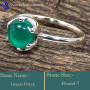 Green Onyx Cab B - RBS872-Exclusive Gemstones Handmade Designer Baby Rings 925 Ster