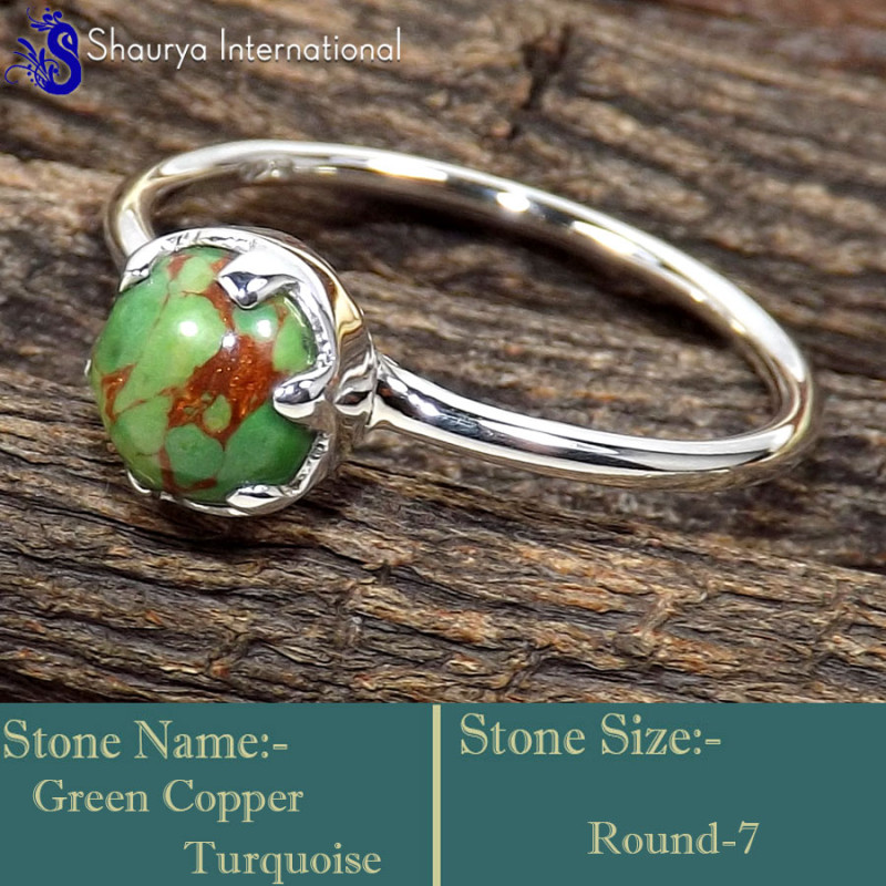 Green Copper Turquoise C - RBS872-Exclusive Gemstones Handmade Designer Baby Rings 925 Ster Green Copper Turquoise C - RBS872-Exclusive Gemstones Handmade Designer Baby Rings 925 Ster