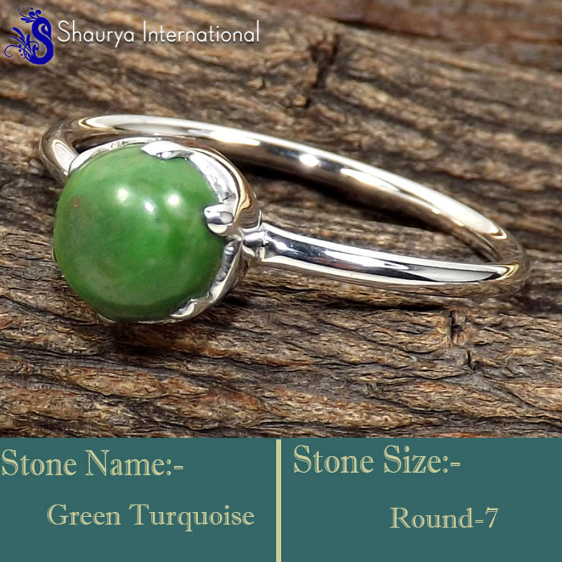 Green Turquoise I - RBS872-Exclusive Gemstones Handmade Designer Baby Rings 925 Ster Green Turquoise I - RBS872-Exclusive Gemstones Handmade Designer Baby Rings 925 Ster