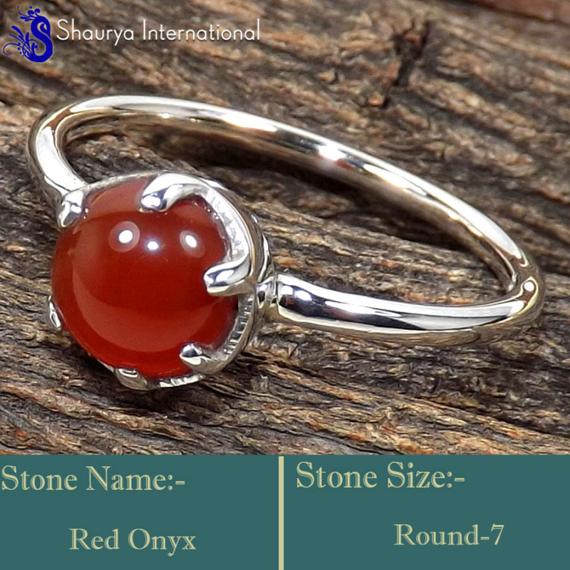 Red Onyx O - RBS872-Exclusive Gemstones Handmade Designer Baby Rings 925 Ster Red Onyx O - RBS872-Exclusive Gemstones Handmade Designer Baby Rings 925 Ster