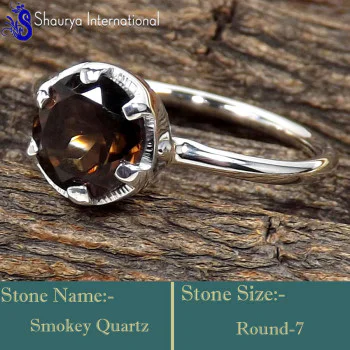 Smokey Quartz Cut D - RBS870-Glorious Cut Gemstone Wholesale Handmade Rings 925 Sterli Smokey Quartz Cut D - RBS870-Glorious Cut Gemstone Wholesale Handmade Rings 925 Sterli