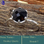 Smokey Cut F - RBS870-Glorious Cut Gemstone Wholesale Handmade Rings 925 Sterli