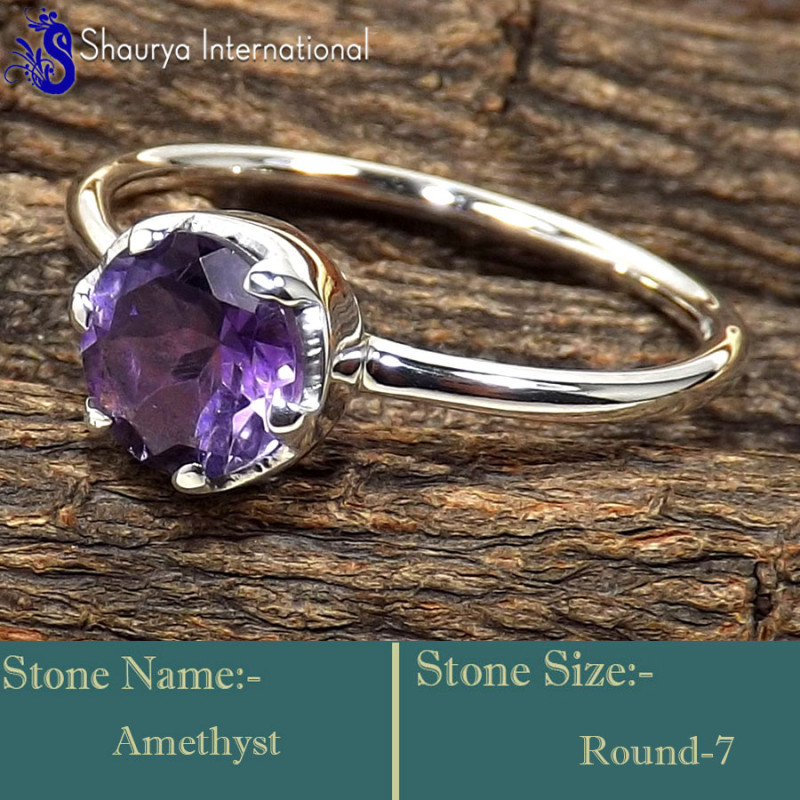 Amethyst Cut I - RBS870-Glorious Cut Gemstone Wholesale Handmade Rings 925 Sterli Amethyst Cut I - RBS870-Glorious Cut Gemstone Wholesale Handmade Rings 925 Sterli