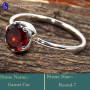 Garnet Cut k - RBS870-Glorious Cut Gemstone Wholesale Handmade Rings 925 Sterli