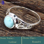 Larimar Cab B - RBS868-Attractive Larimar Gemstone Handmade Designer Lightweight
