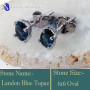 Landon Blue Topaz D - SFJ954-4x6 Landon Blue Topaz 925 Sterling Silver Valentine Gift 