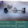 Landon Blue Topaz O - SFJ954-4x6 Landon Blue Topaz 925 Sterling Silver Valentine Gift 
