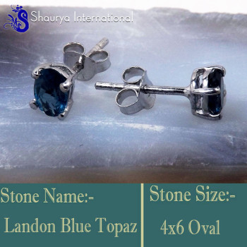 Landon Blue Topaz O - SFJ954-4x6 Landon Blue Topaz 925 Sterling Silver Valentine Gift Landon Blue Topaz O - SFJ954-4x6 Landon Blue Topaz 925 Sterling Silver Valentine Gift