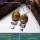 Bumble Bee G - BZE743-Fabulous Bumble Bee Handmade Designer Bezel Earrings 925