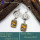 Bumble Bee H - BZE743-Fabulous Bumble Bee Handmade Designer Bezel Earrings 925