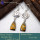 Bumble Bee O - BZE743-Fabulous Bumble Bee Handmade Designer Bezel Earrings 925