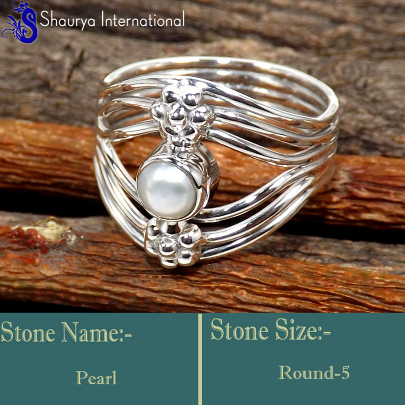 Pearl C - SDR655-Fabulous Handmade Designer Wholesale Rings 925 Sterling S Pearl C - SDR655-Fabulous Handmade Designer Wholesale Rings 925 Sterling S