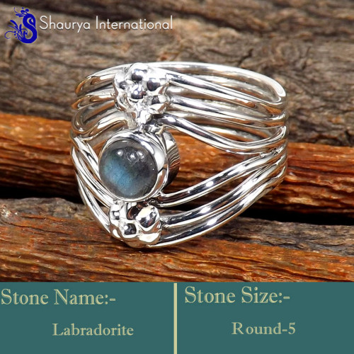 Labradorite Cab G - SDR655-Fabulous Handmade Designer Wholesale Rings 925 Sterling S