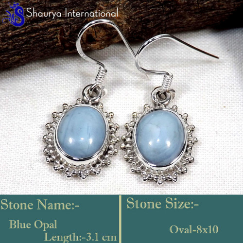 Blue Opal E - SDE748-925 Sterling Silver New Design Attractive Earrings Wholes Blue Opal E - SDE748-925 Sterling Silver New Design Attractive Earrings Wholes