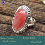 Rhodochrosite A - SDR648-Graceful Latest Collection In Designer Rings 925 Sterling