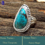 Tibet Turquoise I - SDR648-Graceful Latest Collection In Designer Rings 925 Sterling