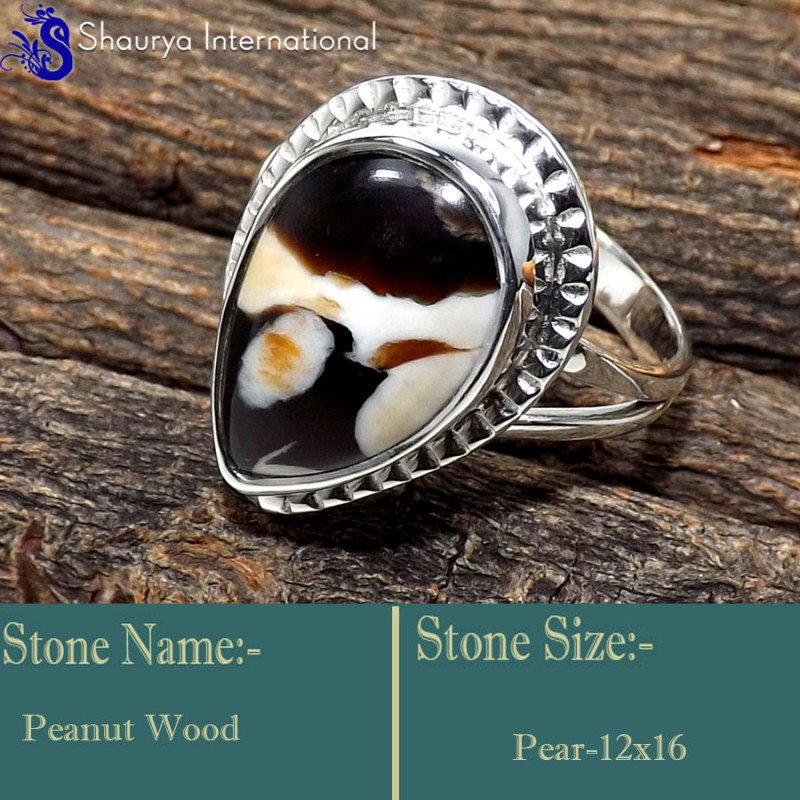 Peanut Wood O - SDR648-Graceful Latest Collection In Designer Rings 925 Sterling Peanut Wood O - SDR648-Graceful Latest Collection In Designer Rings 925 Sterling