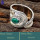 Malachite L - SDR645-Adjustable Genuine Cab Preety Design Handmade Rings 925 S