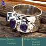 Amethyst Cab A - SDR641-Glamorous Look Handmade New Designer Rings 925 Sterling S