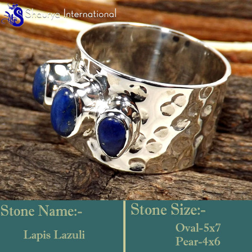 Lapis Lazuli O - SDR641-Glamorous Look Handmade New Designer Rings 925 Sterling S Lapis Lazuli O - SDR641-Glamorous Look Handmade New Designer Rings 925 Sterling S