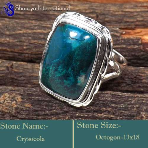 Crysocola K - SDR635-Lovely Latest Collection In Designer Handmade Rings 925 S Crysocola K - SDR635-Lovely Latest Collection In Designer Handmade Rings 925 S