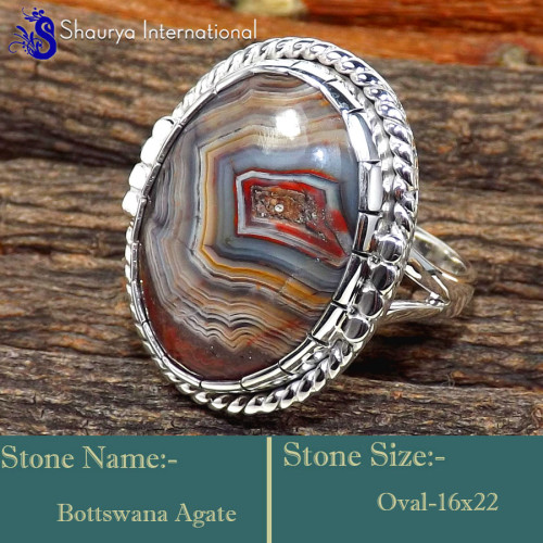 Bottswana Agate C - SDR634-Stunning Party Look Handmade Designer Rings 925 Sterling Bottswana Agate C - SDR634-Stunning Party Look Handmade Designer Rings 925 Sterling