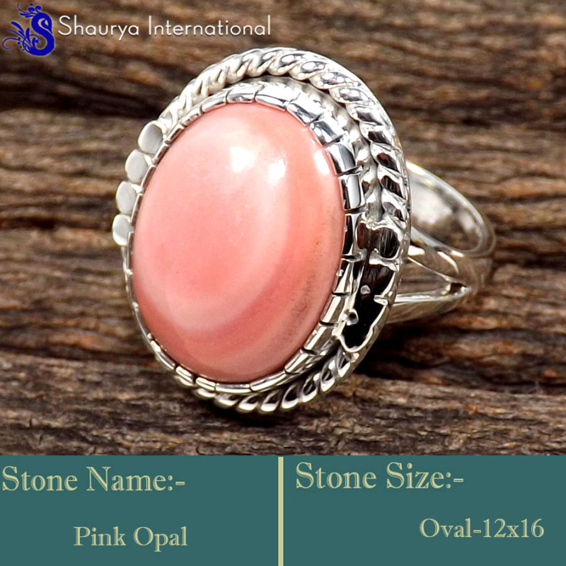 Pink Opal G - SDR634-Stunning Party Look Handmade Designer Rings 925 Sterling Pink Opal G - SDR634-Stunning Party Look Handmade Designer Rings 925 Sterling