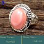 Pink Opal G - SDR634-Stunning Party Look Handmade Designer Rings 925 Sterling