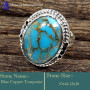 Blue Copper Turquoise I - SDR634-Stunning Party Look Handmade Designer Rings 925 Sterling