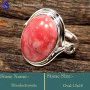 Rhodochrosite F - SDR633-Exclusive Designer Factory Wholesale Handmade Rings 925 S