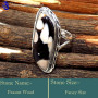 Peanut Wood E - SDR632-Glorious Designer Handmade Fashionable Rings 925 Sterling