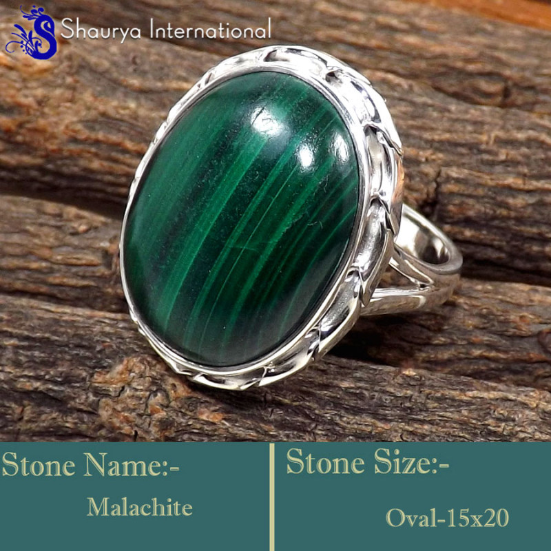 Malachite F - SDR632-Glorious Designer Handmade Fashionable Rings 925 Sterling Malachite F - SDR632-Glorious Designer Handmade Fashionable Rings 925 Sterling