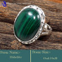 Malachite F - SDR632-Glorious Designer Handmade Fashionable Rings 925 Sterling