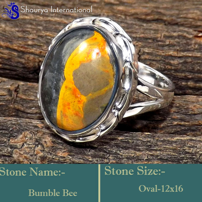 Bumble Bee Jasper J - SDR632-Glorious Designer Handmade Fashionable Rings 925 Sterling