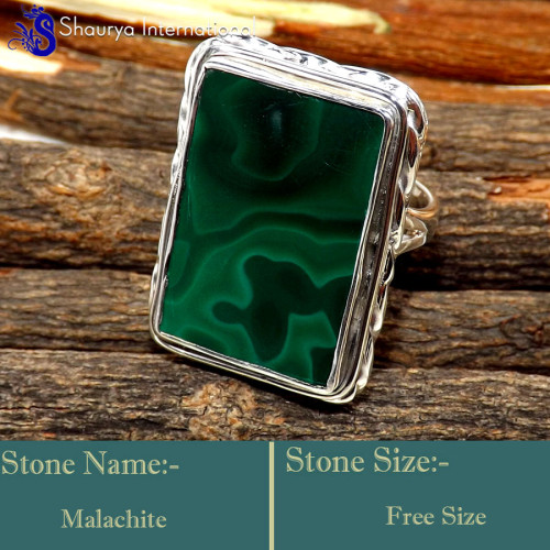Malachite O - SDR632-Glorious Designer Handmade Fashionable Rings 925 Sterling Malachite O - SDR632-Glorious Designer Handmade Fashionable Rings 925 Sterling