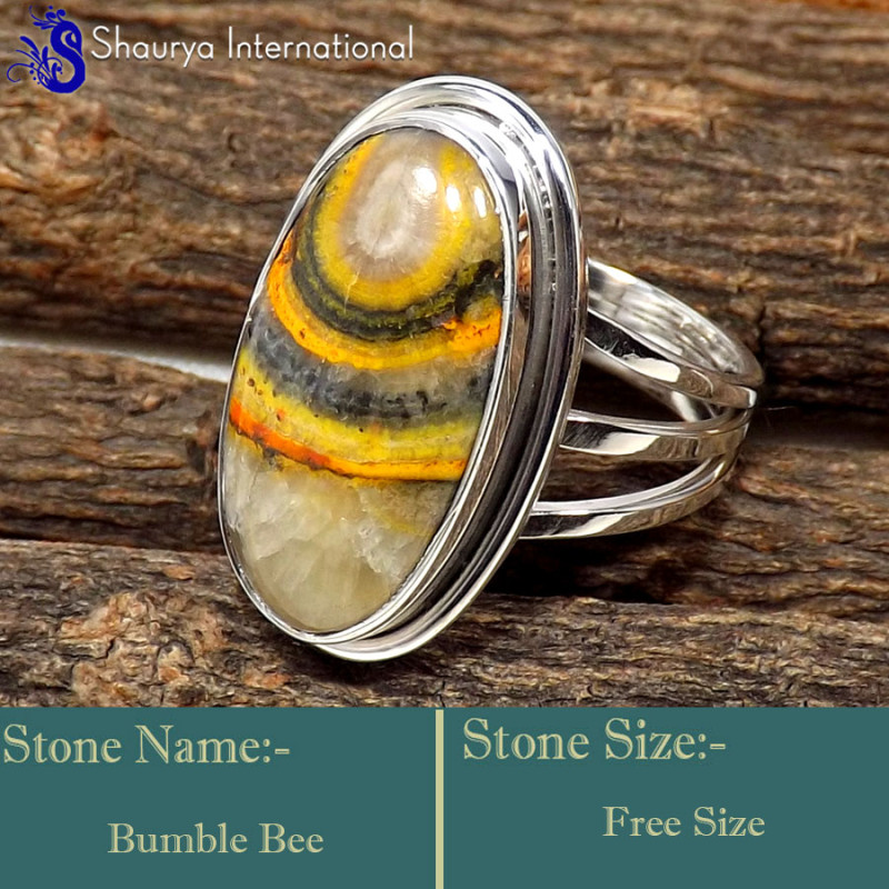 Bumble Bee C - SDR631-Trendy Look Designer Colourful Rings 925 Sterling Silver Bumble Bee C - SDR631-Trendy Look Designer Colourful Rings 925 Sterling Silver