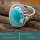 Tibet Turquoise D - SDR630-Genuine Gemstones Designer Handmade Elegant Rings 925 Ste