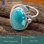 Tibet Turquoise D - SDR630-Genuine Gemstones Designer Handmade Elegant Rings 925 Ste