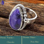 Charoite O - SDR630-Genuine Gemstones Designer Handmade Elegant Rings 925 Ste