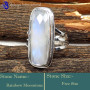 Rainbow Moonstone B - SDR628-Unique Cut Gemstone Fashionable Designer Rings 925 Sterli