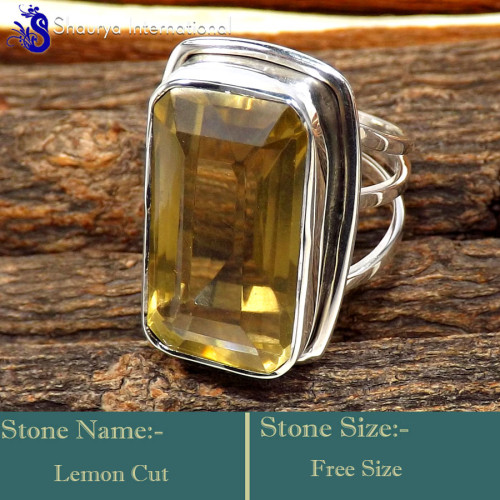 Lemon Cut D - SDR628-Unique Cut Gemstone Fashionable Designer Rings 925 Sterli Lemon Cut D - SDR628-Unique Cut Gemstone Fashionable Designer Rings 925 Sterli