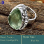 Green Amethyst Cut B - SDR627-Indian Wholesale Company Handmade Designer Rings 925 Ster