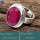 Pink Ruby Corrundum C - SDR626-Exclusive Cut Gemstone Party Look Rings 925 Sterling Silv