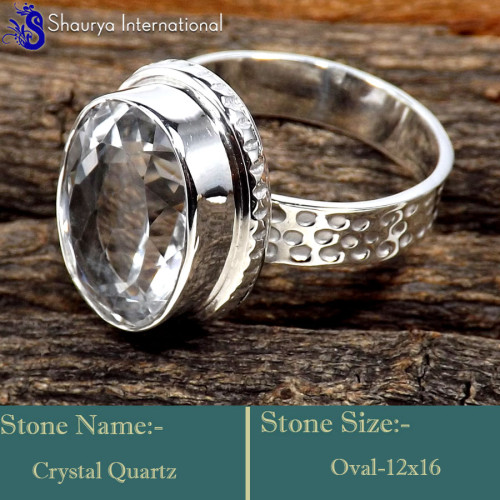 Crystal Cut D - SDR626-Exclusive Cut Gemstone Party Look Rings 925 Sterling Silv Crystal Cut D - SDR626-Exclusive Cut Gemstone Party Look Rings 925 Sterling Silv